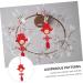 GRIRIW Chinese 4pcs Spring Festival Pendant Car Trim Chrismas New Chinese Red Household China Felt Cloth - Buy Online on GoSupps.com