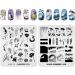 KADS 10pcs Nail Stamping Plates - Heart Rabbit Flower & Ice Cream Designs | DIY Nail Art Tools for Stunning Manicures - Buy Online on GoSupps.com