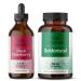 HERBAMAMA Black Elderberry and Goldenseal Kit - Bundle of Elderberry Extract Tincture & 700mg Goldenseal Root Capsules - Vegan Non-GMO Sugar & Gelatin-Free - 2 Pack
