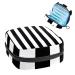GIAPB Period Bag Sanitary Napkin Storage Bag Period Pouch Travel Makeup Bag Black White Stripe Pattern Color1879