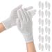 12 Pairs White Cotton Gloves for Dry Hands Moisturizing Overnight Gloves Thin Cotton Liner Gloves for Eczema Sleeping Women Men Art Handling One Size Fit Most Adult Moisturizing Hand Gloves