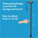Carex Health Brands Soft Grip Walking Cane with Wrist Strap - Height Adjustable & Latex Free Handle - Blue Marble - Buy Online on GoSupps.com