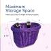 Colorbasket 01617 Front Handle Bar Kids Bike Basket - Weather Resistant, Adjustable Straps, Food-Contact Safe - Purple - Buy Online on GoSupps.com