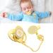 Premium Glittering Golden Baby Pacifier - Curved Design Safe Materials 26 Letters (B) with Clips for 6-18 Months - Buy Online on GoSupps.com