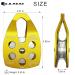 SEPEAK 30kN Large Rescue Pulley Sheave CE Certified - Portable Climbing Pulley for Zipline & Rock Rescue - Holds Up to 6750lbs - Black - Buy Online on GoSupps.com