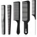 5 Pieces Hair Cutting Comb Barber Comb Hair Styling Combs Fine Teeth Carbon Comb Set Anti Static Heat Resistant Hairdressing Tapered Comb for Men Women (Styling Combs)
