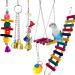 Bird Parrot Toys Ladders Swing Chewing Toys Hanging Pet Bird Cage Accessories Hammock Swing Toy for Small Parakeets Cockatiels, Lovebirds, Conures, Macaws, Finches Pack of 6 Bird swing ladder toys