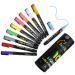 ZODDLE Liquid Chalk Markers, (1mm Extra Fine Tip, 10 Vibrant Colors) Erasable Marker Pen - For Blackboards, Chalkboard, Glass, Window, Label Liquid Chalk-10