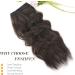 FESHFEN Invisible Wire Hair Extensions - Long Wavy Synthetic Hairpiece 16 Inch, Adjustable Transparent Wire with 2 Secure Clips, Black Brown - for Women - Buy Online on GoSupps.com