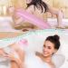 3 Pack Exfoliating Back Scrubber Set - Nylon Washcloth Body Exfoliator Brush with Handles for Shower and Bath - Pink Blue Yellow - Buy Online on GoSupps.com
