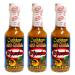 El Yucateco Caribbean Habanero 120ml (Pack 3) / Mexican Extra Hot & Fruity Salsa Sauce Spicy Hot Sauce Meat Marinade