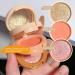 er Palette 3-Colored Powder | Multi-Layer Facial Pressed Powder Cheek Matte Mineral Blendable Long-Lasting All-Day Fanelod 1# Moonlight Mermaid - Buy Online on GoSupps.com