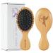 Hair Brush, Pocket Mini Travel Boar Bristle Hairbrush for Thick Thin Curly Straight Long Short Wet Dry Hair for Men Women Kids for Smoothing Detangling Massaging Adding Shine Small (Pack of 1)