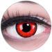 Colored red black red lunatic crazy fun red motif lenses.Contact lenses crazy cosplay contact lenses 1 pair.Perfect for carnival carnival and Halloween.With free lentil container