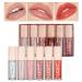 6Pcs Liquid Lipstick Makeup Set Kit  Long Lasting Waterproof Hydrating Lip Gloss Lip Glaze Set  Pigmented Lip Makeup Gift Sets for Girls and Women