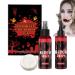 Washable Artificial Blood | Realistic Bleeding Wound Effect - Liquid Soap Cleanser Face Makeup for Vampire Zombie Costumes Men Women