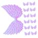 Operitacx 12pcs Small Wing Decorative Patches Wings for Diy Crafts Tiara Crown Purple Cloth 3d Christmas Tree Purple 12.50X7.00X0.10CM