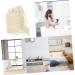 WOONEKY 4pcs Cotton Linen Soap Bag Net Foaming Net Foaming Hand Wash Exfoliating Soap Bag Khaki - Buy Online on GoSupps.com