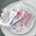 24Pcs Sparkly Breast Cancer Awareness Press-On Nails - Short Square Fake Nails with Pink Glitter & Ribbon Design for Women & Girls - Buy Online on GoSupps.com