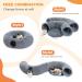PAWZ Road Fluffy Cat Tunnel Multiple Forms Cat Tunnel Bed Washable Dia-35 Inches Cat Donut Tunnel with Cozy Cat Bed Mat and Hanging Furr Balls for Indoor Cats Cat Tube Tunnel for Winter Warm Grey Smoky Grey Long Plush-Donut Tunnel - Buy Online on GoSupps.com