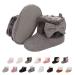 outfit spring Baby Winter Warm Fleece Bootie Newborn Non-Slip Soft Sole Winter Shoes Sock Shoes Cute Adjustable Crawling Shoes Prewalker Boots for Girls Boys Toddler 0-18 Months 0-6 Months D Grey