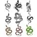 CARGEN Realistic Snake Temporary Tattoos for Women Men Cool Waterproof Snake Tattoo Sticker Flower Tattoos for Aldult for Arm Body Art for Halloween Party