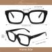 AMOMOMA Retro Spring Hinge Blue Light Blocking Reading Glasses - Unisex Square Frames (2.0x) - Black/Grey Tortoise/Crystal - AM6015 - Buy Online on GoSupps.com
