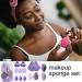 Mxshc Makeup Blender Sponge Set Beauty Set Blender Sponges | Concealer Sponge Facial Makeup Beauty Sponges for Cream Powder Application Purple - Buy Online on GoSupps.com