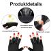 UV Gloves for Nail Care - Fingerless Gel Manicure Gloves for Women | Sun Protection & Nail Art - Black - Buy Online on GoSupps.com