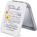 Sunflower Square PU Leather Makeup Mirror - Grandma's Inspirational Gift for Granddaughter | Christmas & Birthday Gift Idea - Buy Online on GoSupps.com