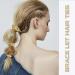 Gold Plated Ponytail Holders Scrunchies - Soft Elastic Hair Ties Bracelet - Trendy Hair Accessories for Women in Khaki - Buy Online on GoSupps.com