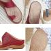 Women's Retro Hollow Wedge Sandals - Summer Casual PU Leather Flip Flops for Foot Correction & Bunion Relief - Size 6 Black - Buy Online on GoSupps.com