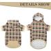 EXPAWLORER Plaid Dog Hoodie - Soft & Warm British Style Sweater for Dogs | Leash Hole | Cold Weather Clothes for Small, Medium, Large Dogs - Beige - Buy Online on GoSupps.com