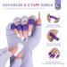Saviland UV Gloves for Gel Nails - UPF200+ Protection & Nail Care | Nail Lamp Curing Gels & Skincare | Ideal Gift for Women - Purple - Buy Online on GoSupps.com