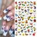 8 Sheet Spring Butterfly Nail Art Stickers Decals Self Adhesive Design Tips Nail Decoration for Women Girls - Buy Online on GoSupps.com