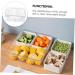 FELTECHELECTR Dried Fruit Plate Fruit Tray with Lid Appetizer Tray Party Candy Case Child Vegetable Storage Rack 20X20X6.5CM White - Buy Online on GoSupps.com