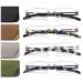 Hubeye 4 Pack frameworkless reading glasses light and convenient anti-blue light reading aid for women men with glasses holster 3.50 4 couples mixed colors (1030-7) 3.5 dioptries