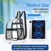 Mildbeer Clear Stadium Approved Mini Backpack, 12x12x6 - Small Transparent Bag for Concerts and Festivals - Black - Buy Online on GoSupps.com