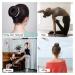 Buy Vegcoo 4-Piece Donut Hair Bun Maker Set | Stylist Hair Styling Tool - Black Brown Cream White - Buy Online on GoSupps.com