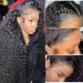 250% Density 13x6 HD Transparent Curly Lace Front Wig Human Hair Pre Plucked Glueless Kinky Curly Lace Front Wig Human Hair Wigs with Baby Hair Bleached Knotsigs For black Women(13x6 Lace Front Wig 24 Inch)