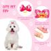 MTLEE 12pc Small Dog Hair Bow Rubber Bands | Cute Pink Pet Hair Bows with Rhinestones | Dog Grooming Accessories for Puppies and Kittens - Buy Online on GoSupps.com