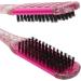 Hair Straightening Splint Comb - Soft Double-Sided Styling Tool for Effortless Straight Hair | Rose Red - Buy Online on GoSupps.com