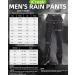 iCreek Men's Rain Pants - Waterproof Lightweight Outdoor Trousers for Bicycle & Trekking Black M/28L - Buy Online on GoSupps.com