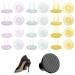 12 Pairs High Heel Protectors 3 Colors Heel Stoppers 4 Sizes Heel Repair Caps Covers for Wedding Protecting Heel Cover from Grass Bricks&Cracks (Pink-Sliver-Yellow)