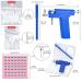 233PCS Ear Piercing Gun Kit with Hypoallergenic Needles for Salon & Home - Blue Gun with Crystal Studs - Buy Online on GoSupps.com