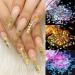 12 Bags Nails Decorations Mixed Colors 3D Flakes Slices Butterfly-shape Flakes Nail Glitter Mirror Sparkly Nail Art Sequins Holographic - Buy Online on GoSupps.com