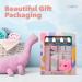 Liname Pacifier Chain for Girls - 4-Piece Gift Box + FREE Teething Ring | Perfect Baby Shower Gift - Buy Online on GoSupps.com