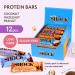 FitnesSHOCK Protein Bar Mix Box 12-Pack Fitness Bars No Added Sugar High 20% Protein Low Carb Almost Sugar-Free (1g) Low Calorie High in Fiber 12x50g Mix Box 50g - Buy Online on GoSupps.com