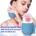 RoseFlower Ice Roller for Face and Eye - Food-Grade Silicone Cube - Reusable Puffiness Relief Beauty Roller - Ice Holder Mold in Light Blue - Buy Online on GoSupps.com