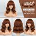 BOGSEA Auburn Synthetic Wave Wig with Bangs - Short Bob Wig for Women - Heat Resistant Hair for Everyday Party - Buy Online on GoSupps.com